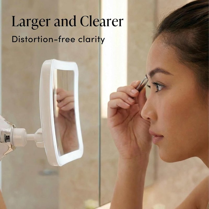 Fancii 10X Magnifying Lighted Makeup Mirror - Cordless Daylight LED Vanity Mirror | 6.5" Wide, 360° Rotation