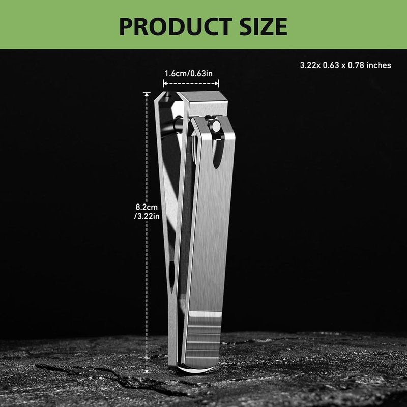 Regine Switzerland Heavy Duty Nail Clippers - Professional Stainless Steel for Thick Toenails | Ideal for Seniors, Men & Women - Silver