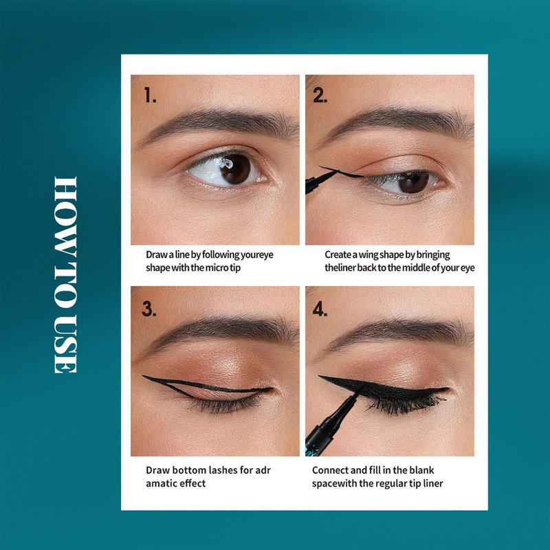 ADMD Liquid Eyeliner Pen - Smooth, Waterproof, Smudge-Proof, Long Lasting for Party Makeup