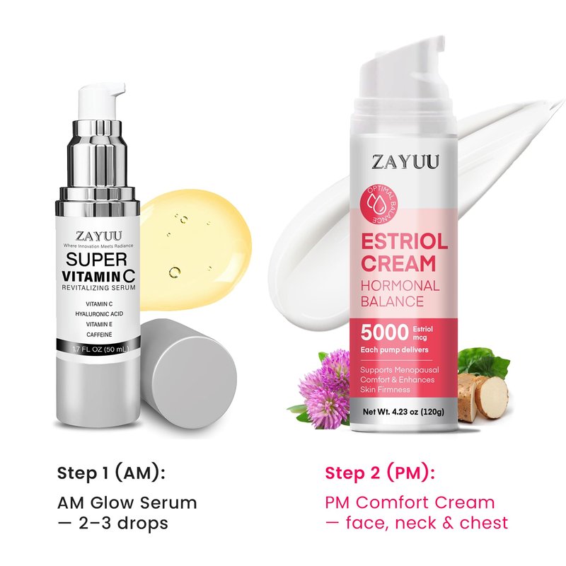 Super Vitamin C Face Serum for Mature Skin: Hydrating Brightening Formula - Vitamin C, Hyaluronic Acid, Vitamin E, Caffeine - Face Lift Serum for Wrinkles, Dark Spots - 1.7 fl. oz.