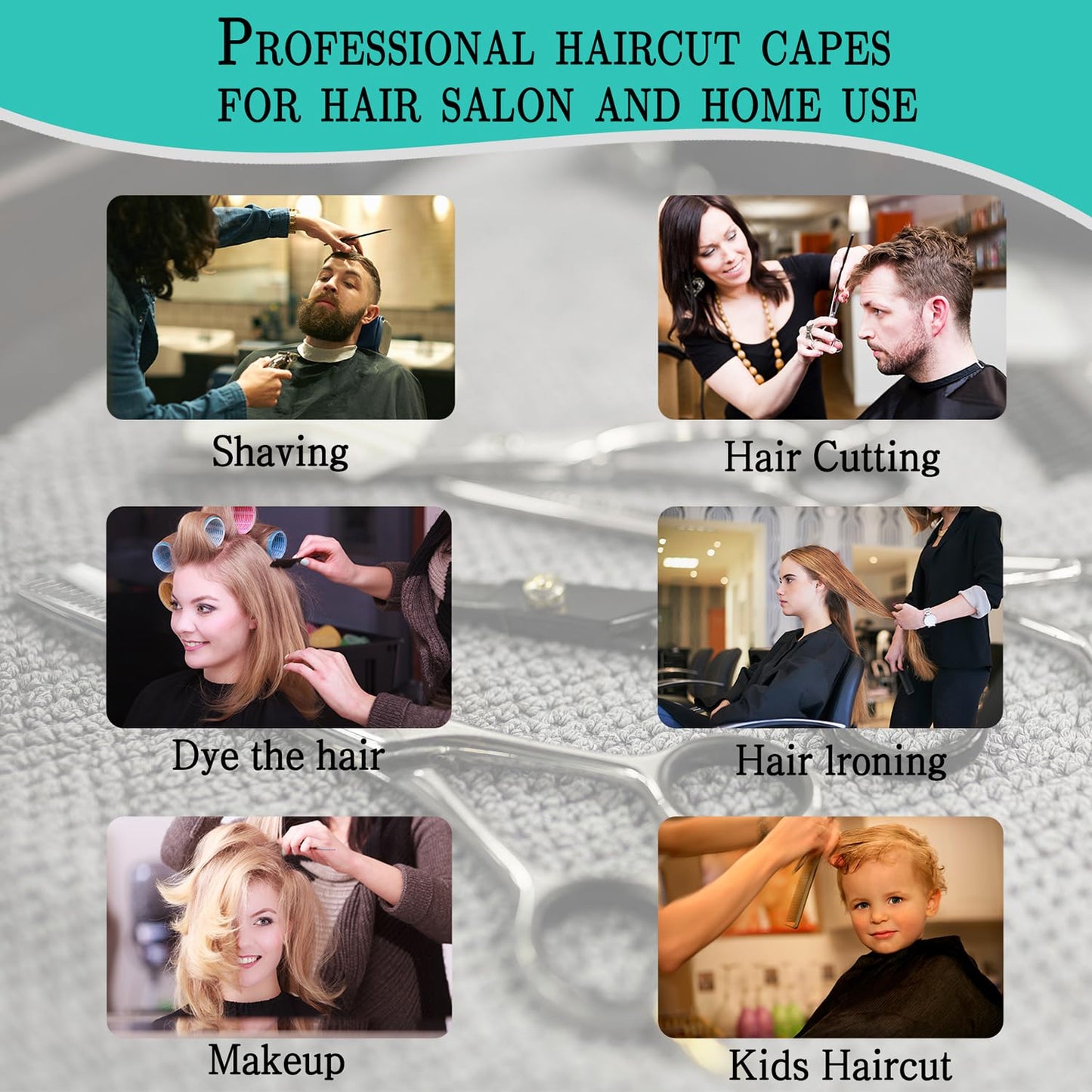 woniutch Professional Barber Cape with Neck Duster Brush and Hair clip; Hair Cutting Cape and Salon Cape for Men and Women
