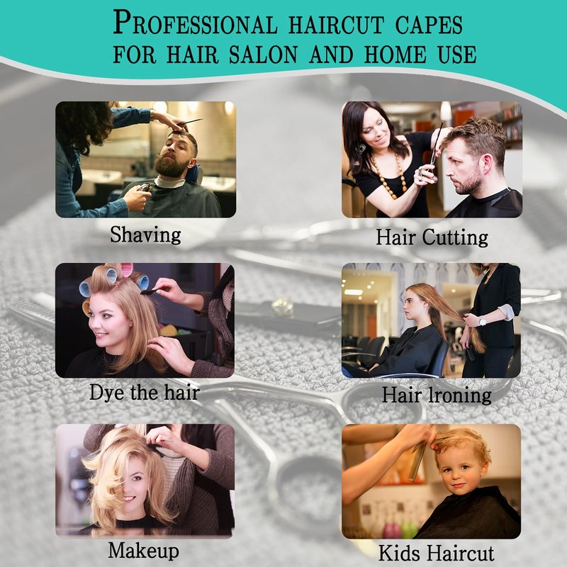 woniutch Professional Barber Cape with Neck Duster Brush and Hair clip; Hair Cutting Cape and Salon Cape for Men and Women