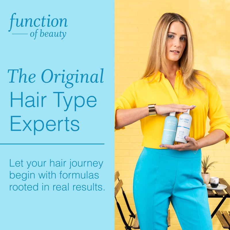 Function of Beauty Straight Hair Shampoo & Conditioner Set - Sulfate-Free Shampoo & Conditioner Duo for Natural Volume & Shine - Anti-Frizz, Lightweight & Hydrating - Oily Hair Care Products