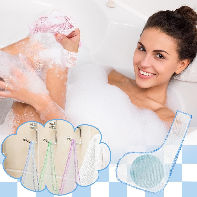 Cosblank 8 Pcs Soap Bar Saver Bag to Preserve Soap Mesh Pouch for Shower Body Wash Conditioner Shampoo Bar Holder, 8 Colors