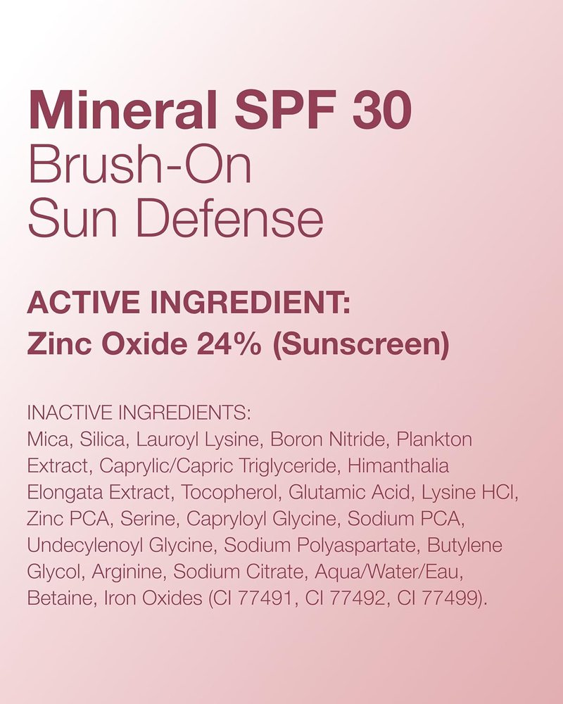 Mineral Fusion Brush-On Powder Sunscreen SPF 30 - Translucent Daily Face Protection | Hypoallergenic & Travel Friendly