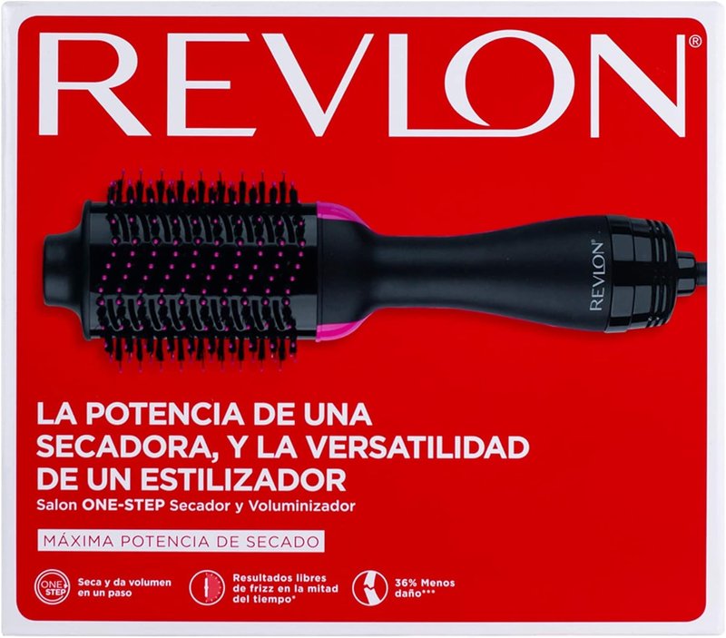 REVLON One-Step Volumizer Hair Dryer & Styler - Effortless Salon-Style Blowouts | Less Frizz, More Shine, Black (Pack of 2)