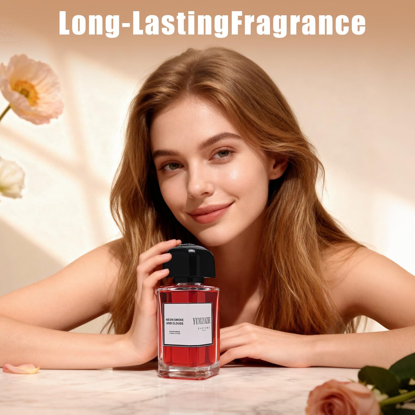 YUNXIYAZHU Eau de Parfum, Neon Haze, 3.4 fl oz, Sweet Gourmand Scent with Cherry, Vanilla for Women & Men