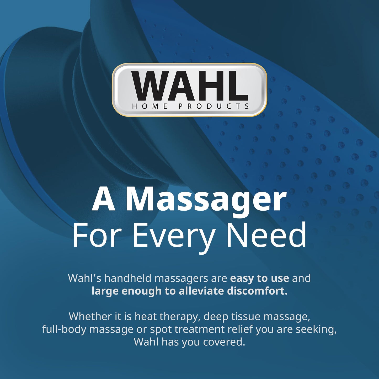 Wahl Lithium-Ion Deep Tissue Percussion Handheld Massager for Muscles, Back, Neck, Shoulder Pain Relief, Cordless, Adjustable Intensity, Long Battery Life, FSA Eligible, Model 4232