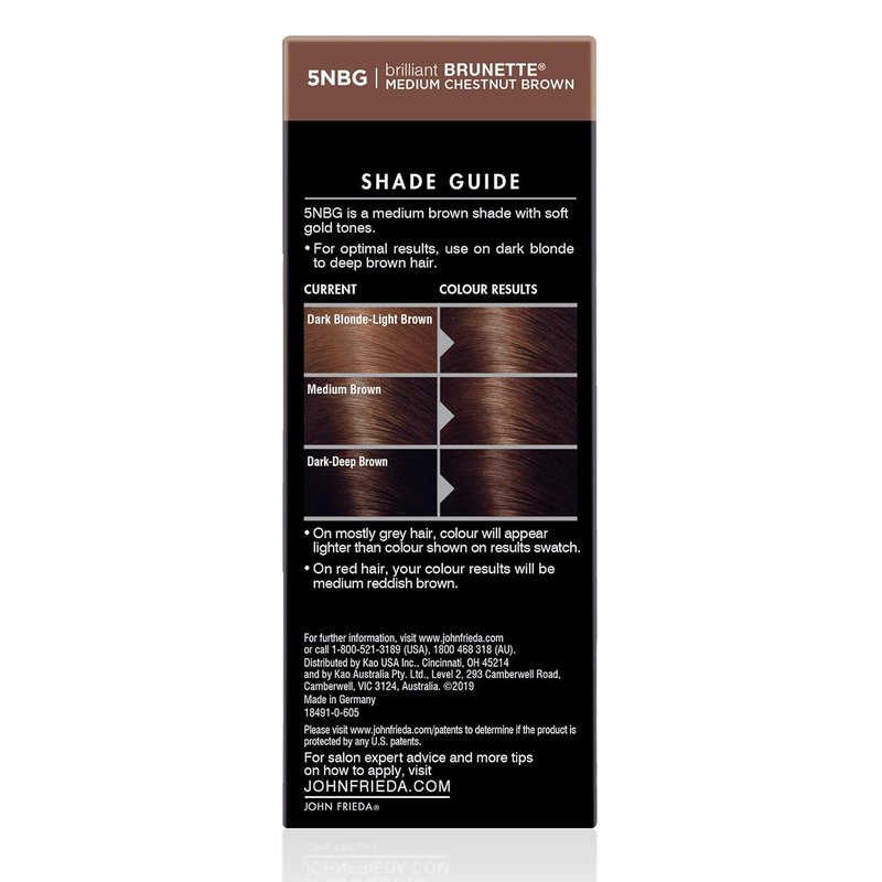 John Frieda Precision Foam Colour - Dark Cool Espresso Brown Hair Dye Kit | Full Coverage & Anti-Fade Gray Coverage