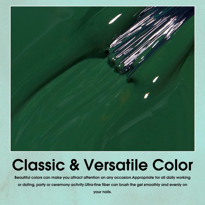 VENALISA Gel Nail Polish, 12ml Emerald Green Color Soak Off UV LED Nail Gel Polish Nail Art Starter Manicure Salon DIY at Home, 0.43 OZ