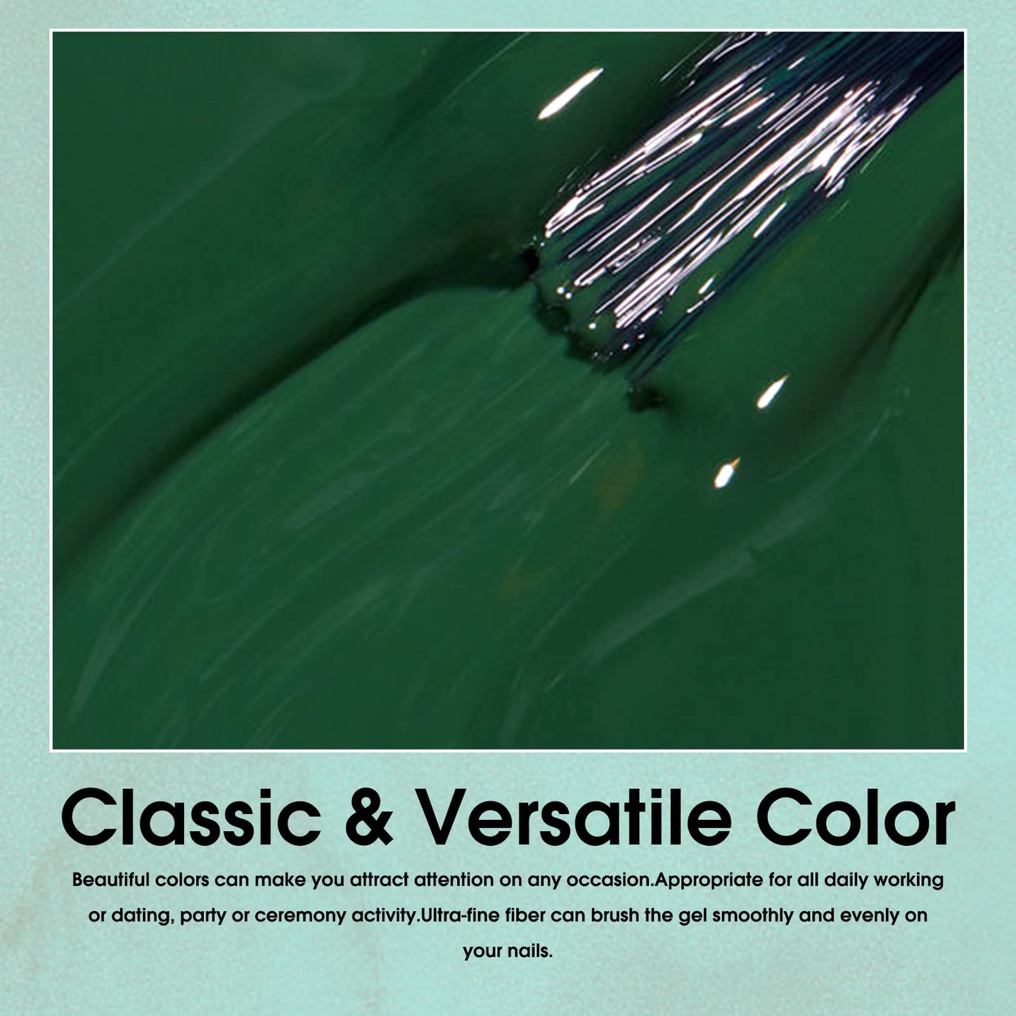VENALISA Gel Nail Polish, 12ml Emerald Green Color Soak Off UV LED Nail Gel Polish Nail Art Starter Manicure Salon DIY at Home, 0.43 OZ