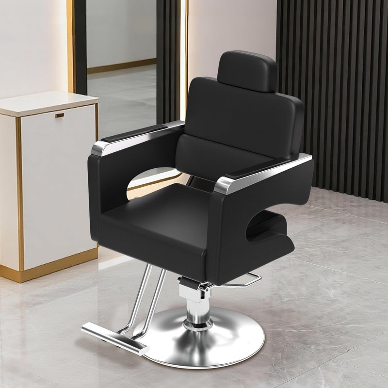Cuute Salon Chair for Hair Stylist, Barber Chair with Heavy Duty Hydraulic Pump, Stylist Chair for Barbershop 360 Degrees Rolling Swivel Spa Beauty Equipment for Hair Stylist