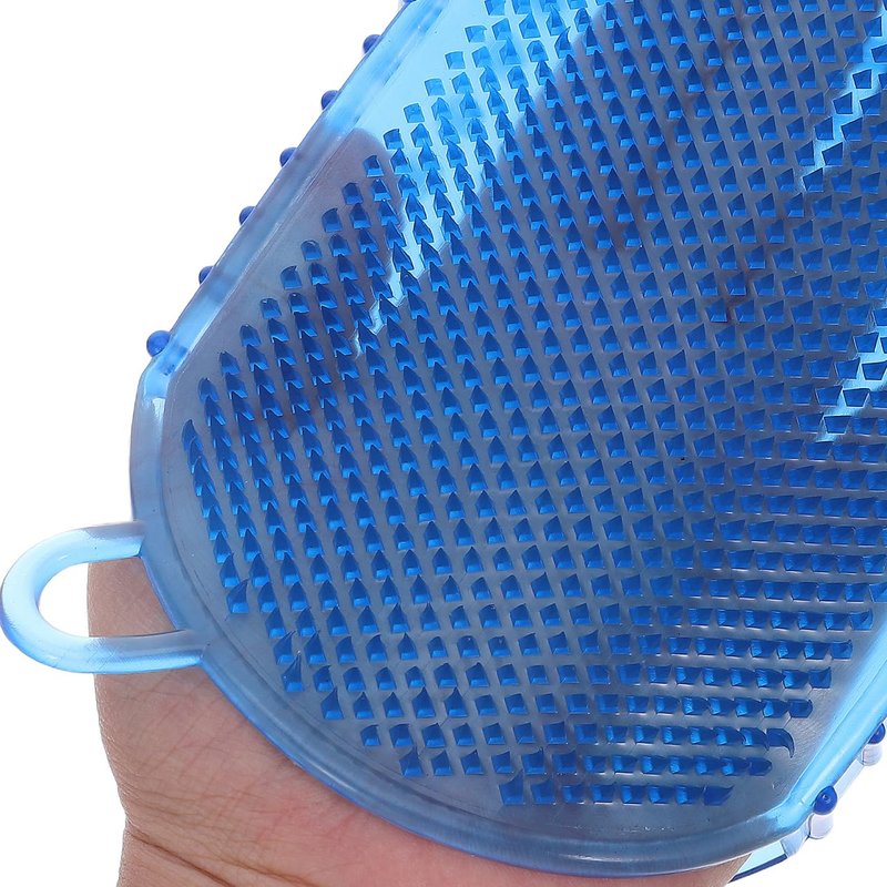 Healifty Massage Brush 2-Pack Double-Sided Silicone Body Scrubbers for Bath Exfoliating and Relaxation Convenient Household Spa Tool with Comfortable Grip 5.90X4.29X0.98In