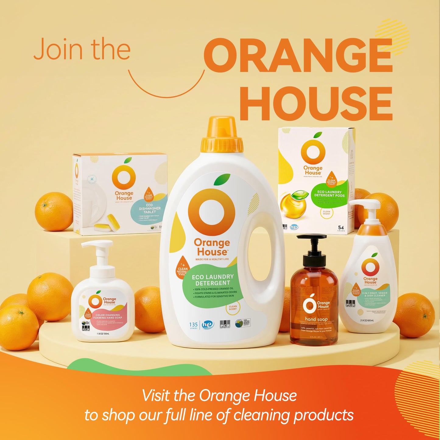 Orange House Natural Liquid Hand Soap with Food-Grade Orange Oil, Cruelty-free, Soft and Moisturizing, 12 Fl Oz