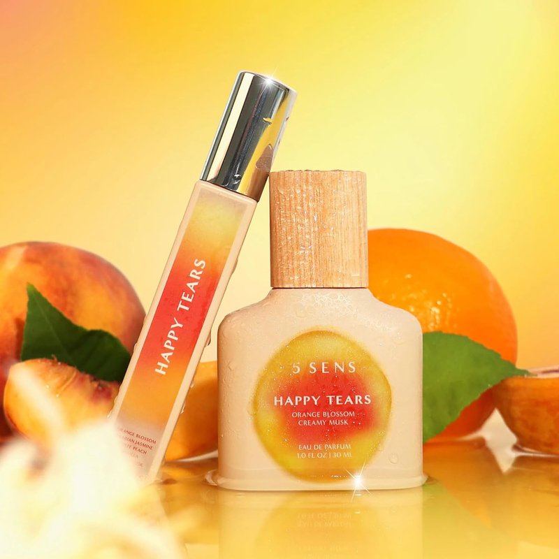 Happy Tears Eau de Parfum Travel Spray - Warm Floral Fragrance with Orange Blossom & Jasmine | 10 mL, Vegan, Cruelty-Free