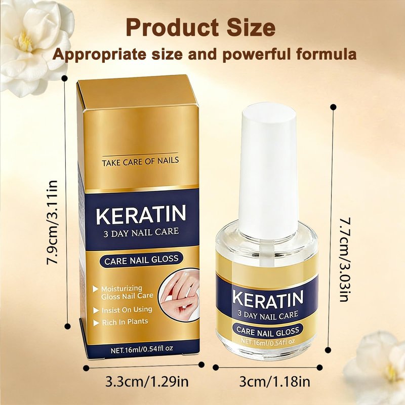 Keratin Nail Care Oil,3-Day Nail Repair, Strengthening & Repair Serum for Dry, Weak, Brittle Nails with Aloe Vera & Lavender, Fast Hydrating Moisturizer for Strong & Glossy Nails (2 Pcs)