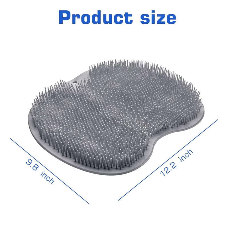 Shower Foot Scrubber Mat - Exfoliating Bath Wash Pad with Suction Cups | Wall-Mounted Design for Men & Women