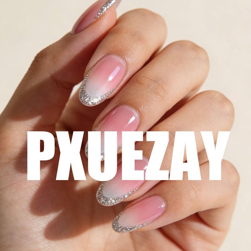 24Pcs White French Tip Press on Nails Almond Medium Fake Nails Glossy Glue on Nails Press ons Daily Wear Simple Nude Stick on Nails for Women Girls
