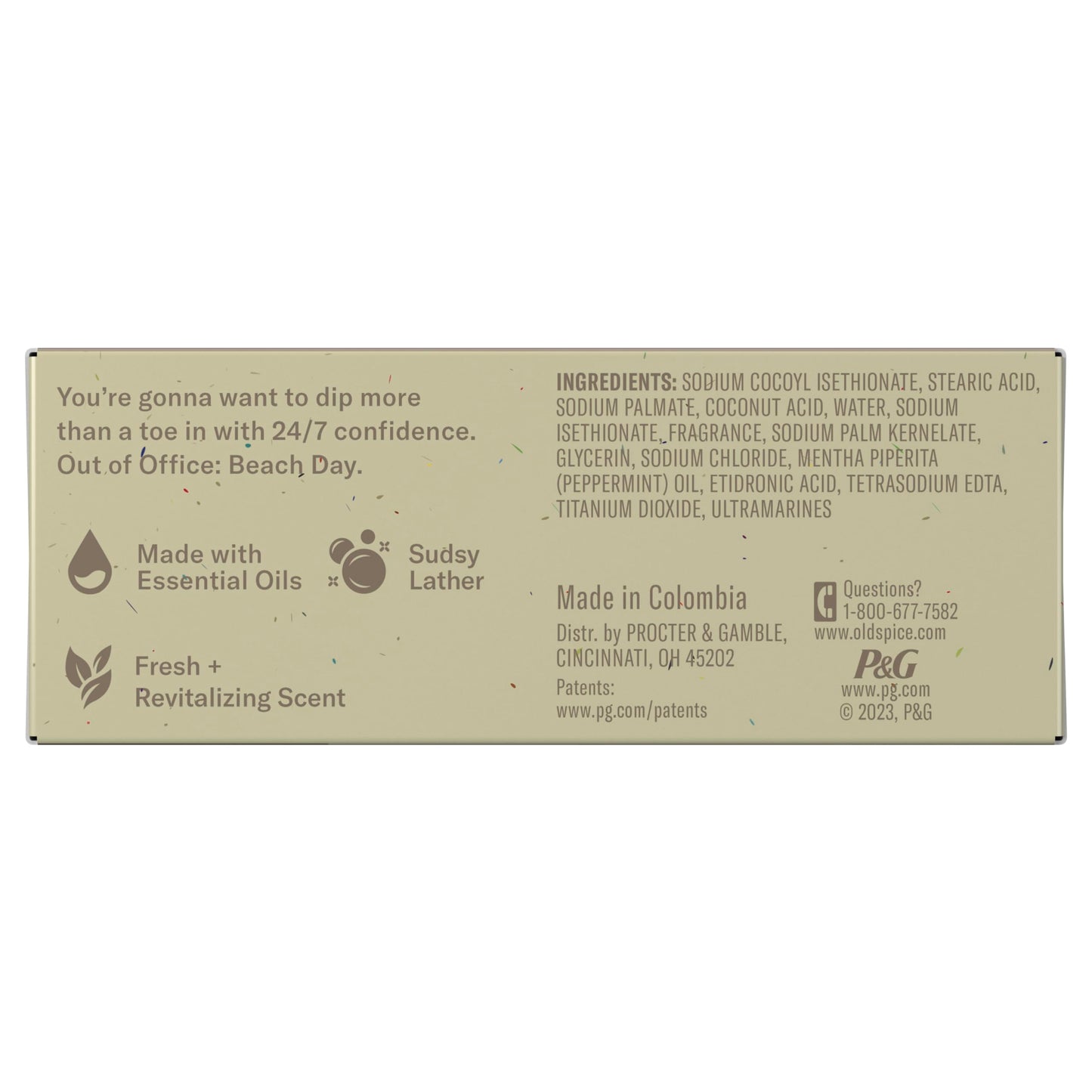 Old Spice Men's Bar Soap, Seas The Day Eucalyptus and Coconut Cream Scent, 10x More Moisturizers for Smooth Skin with Mild Exfoliators & Plant Based Cleansers, 5.0 oz