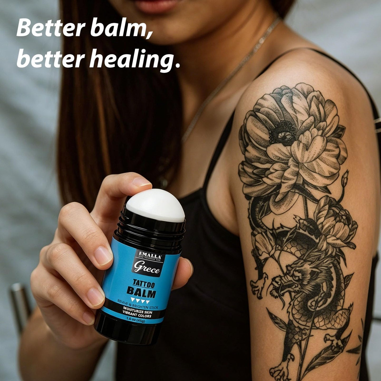 Tattoo Aftercare Butter Balm 1.6 oz, New Tattoo Moisturizer Brightener, Color Enhance for Old Tattoos, Natural Organic Tattoo Cream