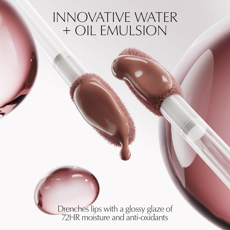 Estée Lauder Glossy Pout Lip Oil | Plumping & Moisturizing with a Sheer Tint | Includes Hyaluronic Acid + Vitamin E, 01 Raspberry Squeeze