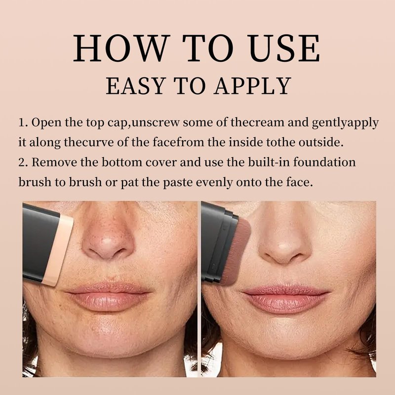 O'CHEAL Face Foundation Contour Stick Long-wear Lightweight Brighten Stick Blemish Contouring Face Concealer Beauty Makeup 04#WHEAT