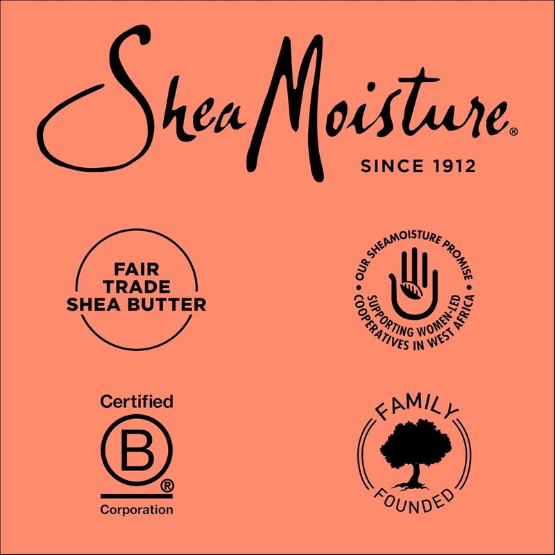 Shea Moisture Coconut & Hibiscus Shampoo for Thick Curly Hair - Hydrating Cleanser, 24 Fl Oz