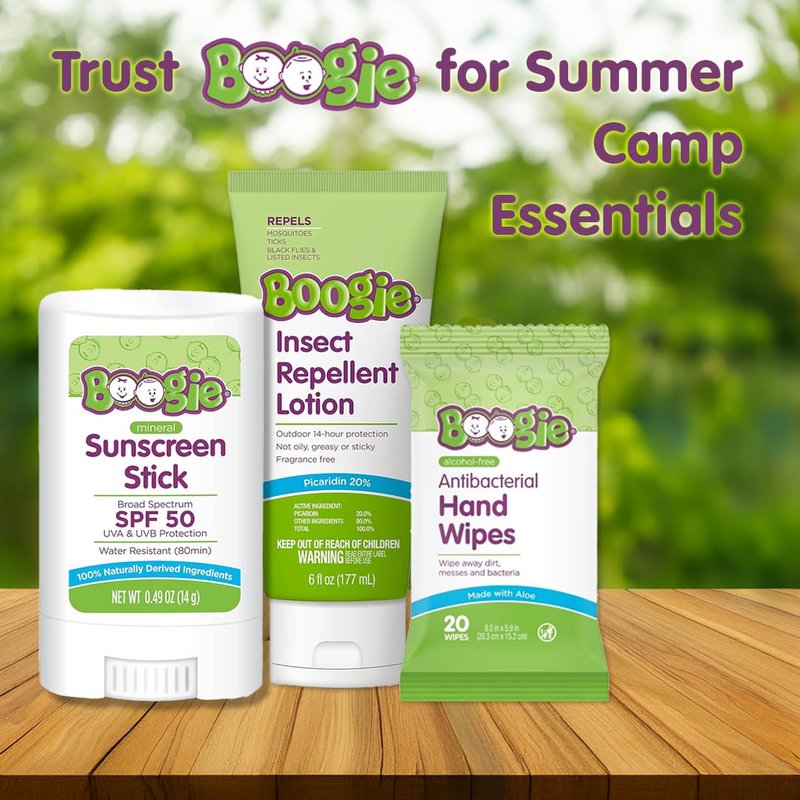 Boogie Mineral Sunscreen Stick SPF 50-0.49 oz - Sunscreen for Kids - Broad Spectrum UVA & UVB Protection - Water Resistant Sun Protection - Hypoallergenic - 100% Naturally Derived Ingredients