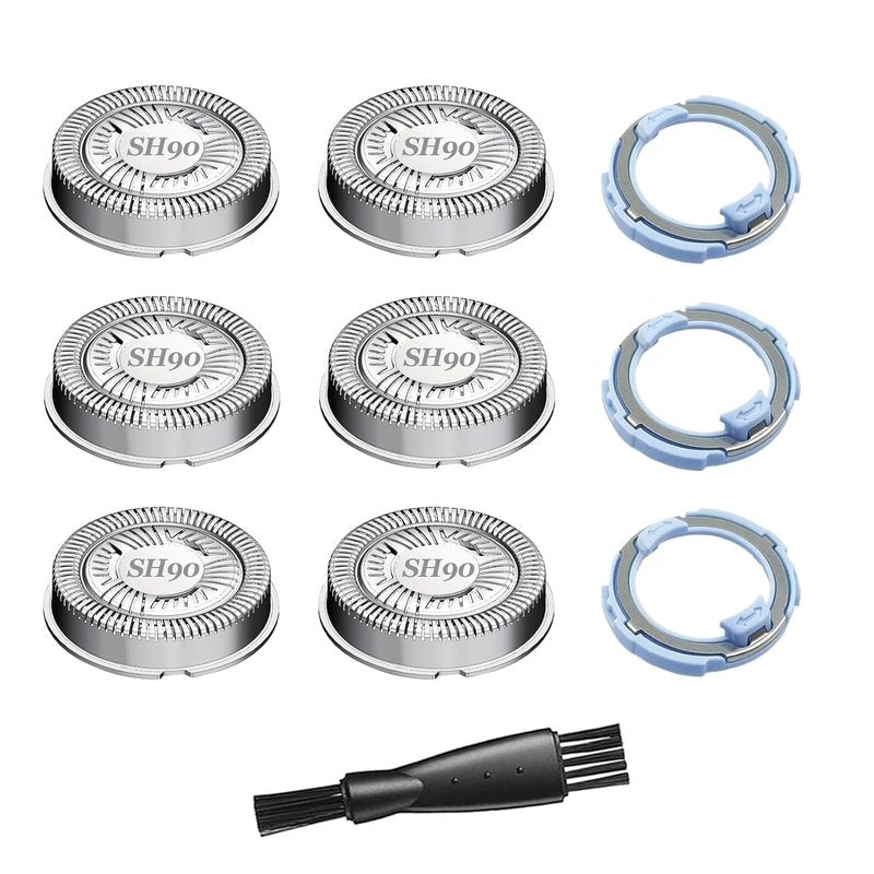SH90 Shaving Heads - Dual-Ring Mesh Technology for Efficient Shave | Fits Series 9000, 8000, 7000 - 6 Pack