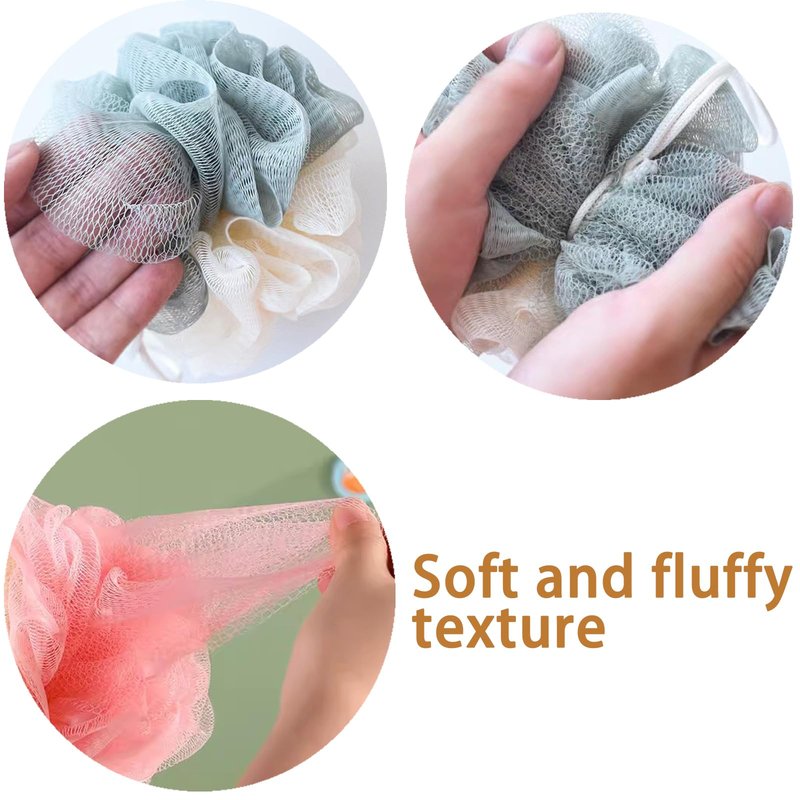 BEAGERUO 20 Pack Travel Loofah Individually Wrapped, Small Loofah Shower Puff, 30g Mini Bath Sponge Pouf Ball Body Sponges for Shower, Multicolor