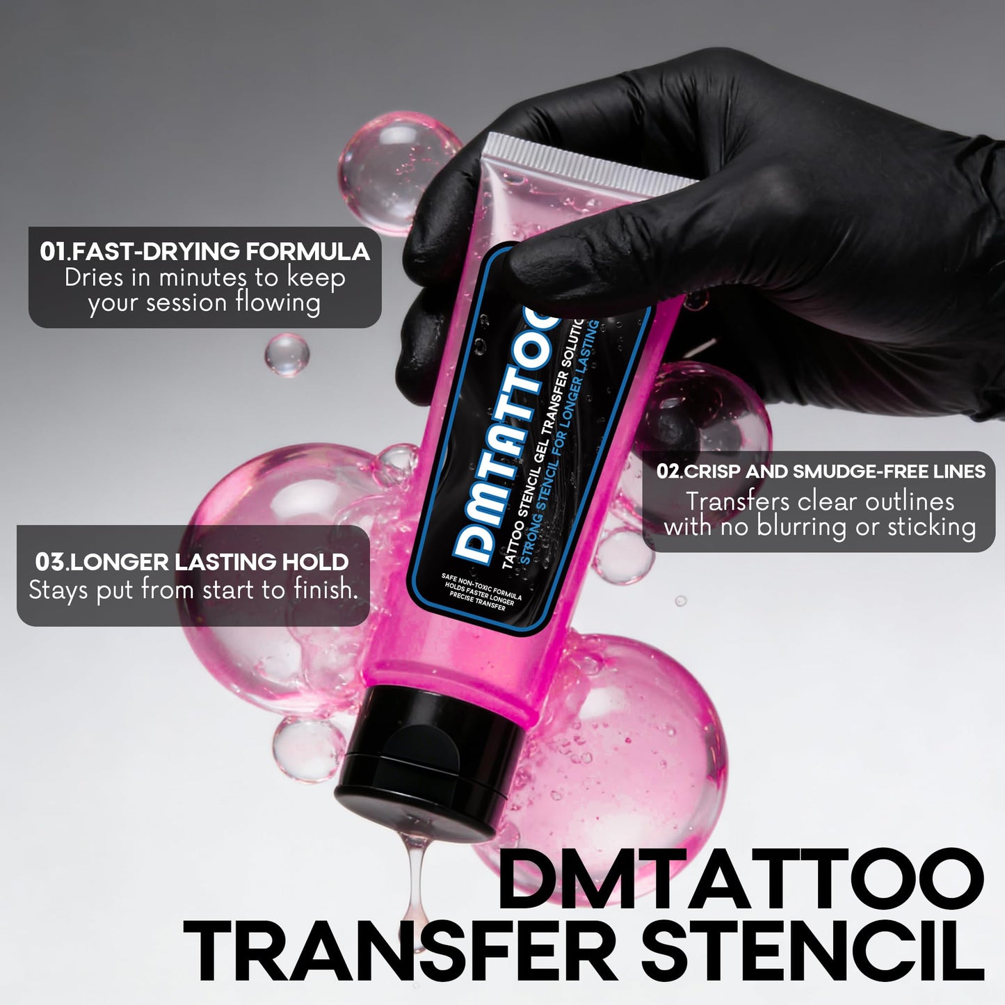 Tattoo Stencil Transfer Gel, 4 fl oz Long-lasting, smudge - Proof for transfer paper & machines For artists & beginners