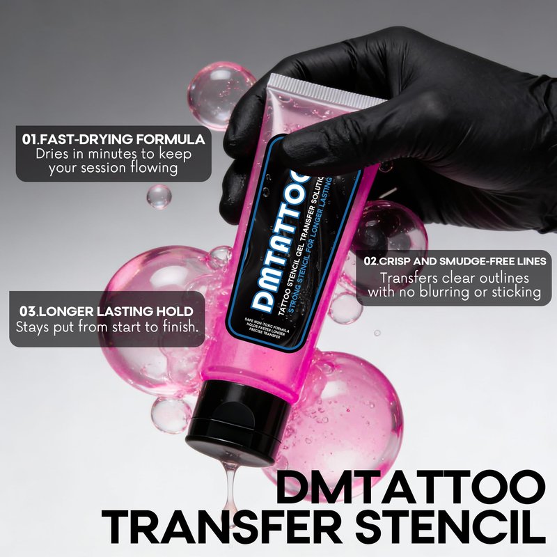 Tattoo Stencil Transfer Gel, 4 fl oz Long-lasting, smudge - Proof for transfer paper & machines For artists & beginners
