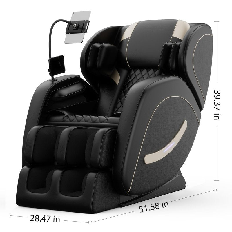 2026 Massage Chair Full Body, Zero Gravity SL-Track Shiatsu Massage Recliner, with Zero Gravity, with Full Body Air Pressure, Heat, APP Control, 6 Fix Point Rollers, Airbags, Deep Yoga Stretch (Black)