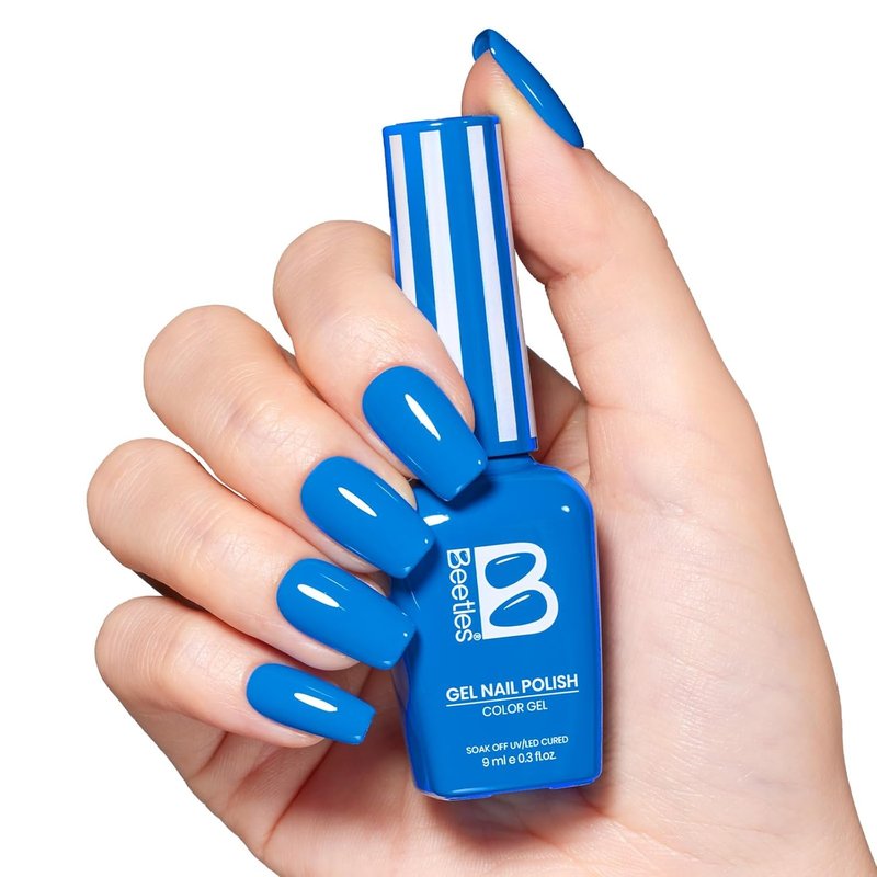 Beetles Blue Gel Polish - Riviera Rush Navy Blue Nail Polish for Long-Lasting Summer Manicure | Soak Off UV LED Compatible