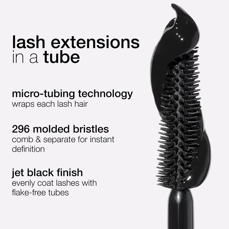 tarte tartelette tubing mascara – Lash Extensions in a Tube, Easy-to-Remove Eye Makeup, Clinically Proven to Volumize & Curl, 24Hr Smudge-Proof Longwear, Vegan & Cruelty-Free, full size, electric blue