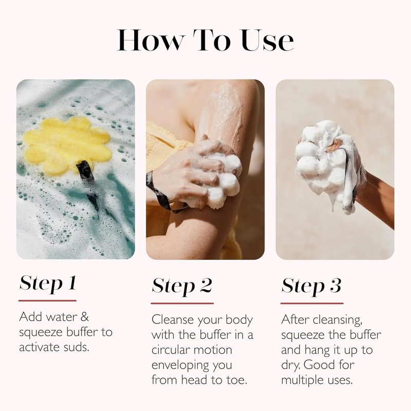 Spongellé Wild Flower Bath Sponge Bundle - Built-In Body Wash & Scrubber | Beach Grass, French Lavender, Freesia Pear | 14+ Uses, Perfect Mother's Day Gift
