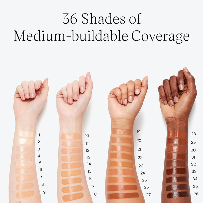 Saie Glowy Super Skin Tint Foundation - Lightweight Dewy Makeup + Hydrating Serum with Hyaluronic Acid | Shade 2 (1.01 oz)