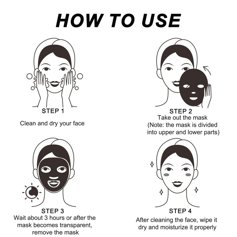 Bukamkom 8pcs Collagen Face Mask, Hydrogel Overnight Face Mask for Hydration & Soothing, Hydrogel Collagen Facial Mask, Face Masks Facial Masks Skincare