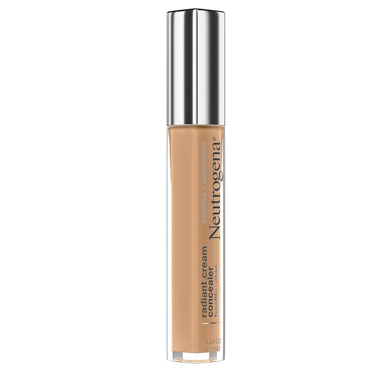 Neutrogena Healthy Skin Concealer - Radiant Brightening Cream with Peptides & Vitamin E | Hazelnut Medium 01, 0.24 oz