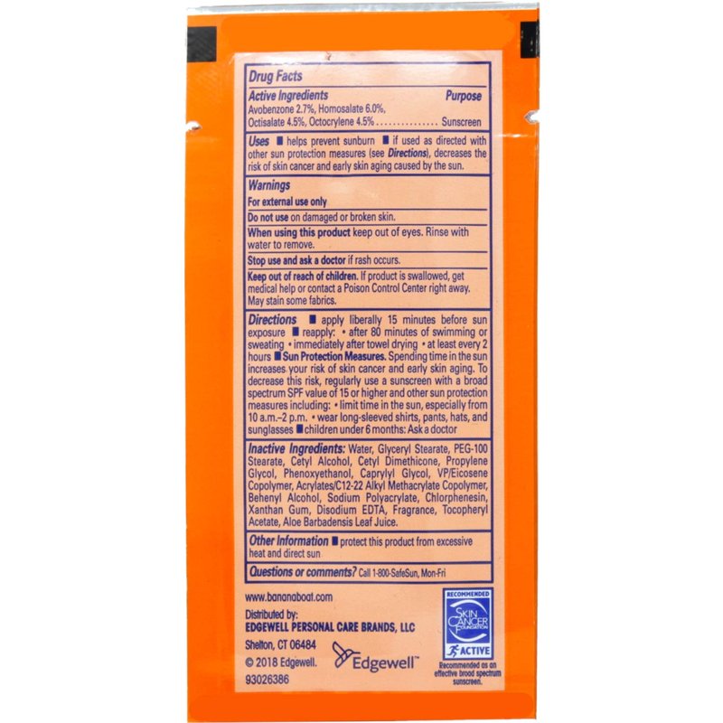 Banana Boat Sport Sunscreen Lotion - SPF 30 Protection | Travel Packets, 0.4 Fl Oz (Pack of 12)