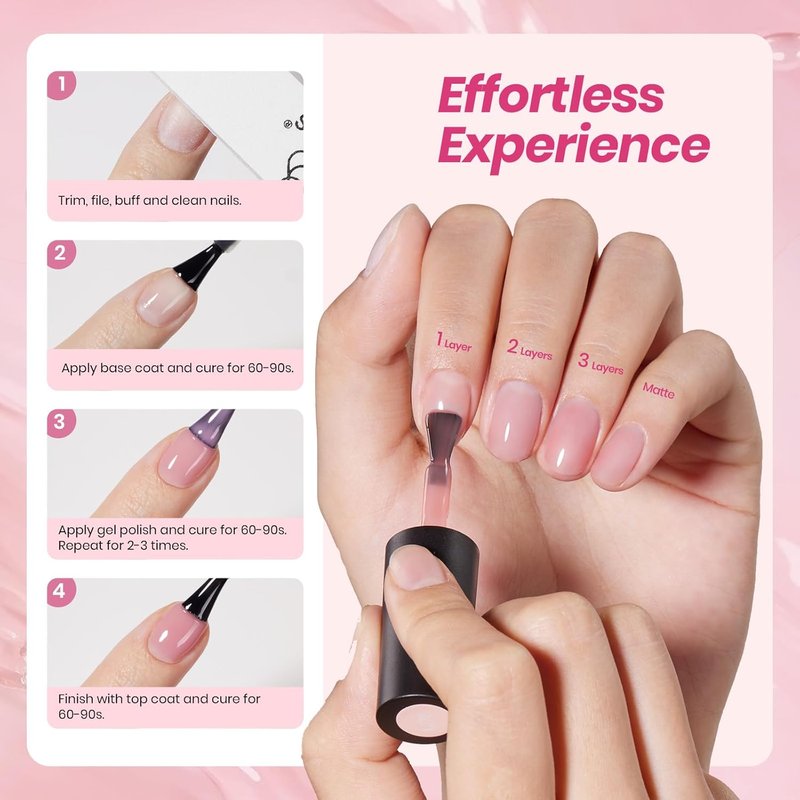 Beetles Soft Tint Nude Gel Nail Polish Set - 20 Colors, Sheer & Glossy Finish | 23PCS for French Nail Art