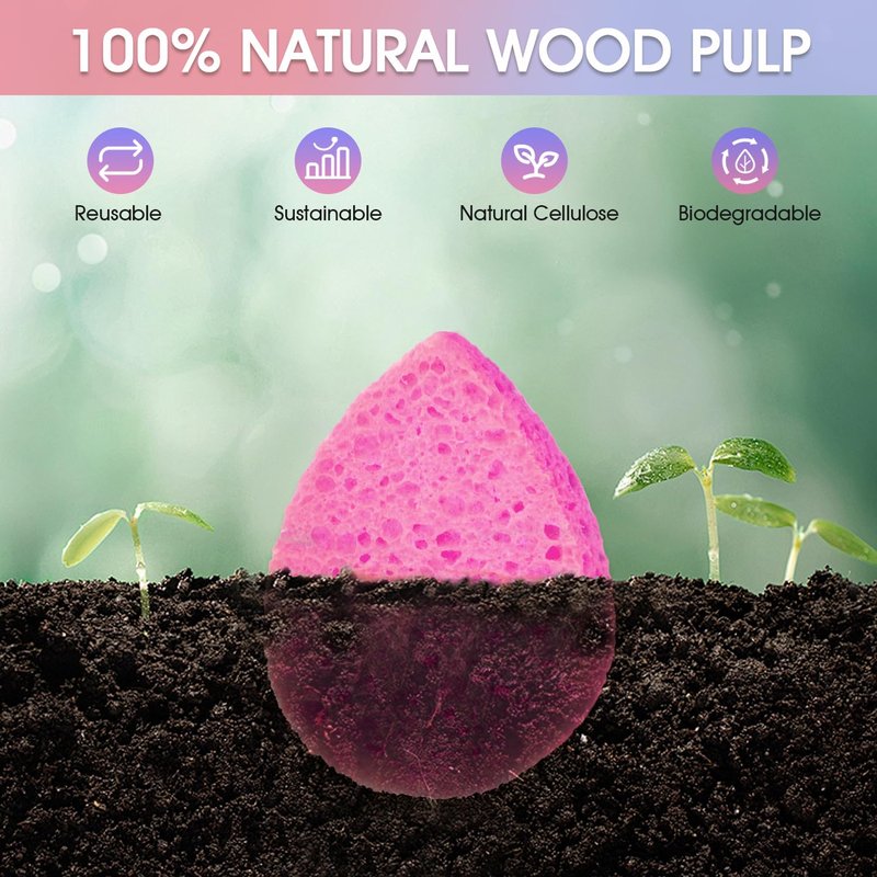 ORIGHTY 96 Count Facial Sponges for Cleansing, 100% Natural Cellulose Facial Sponges for Washing face, Compressed Cosmetic Spa Face Sponge for Exfoliating Mask, Makeup Removal, Pink