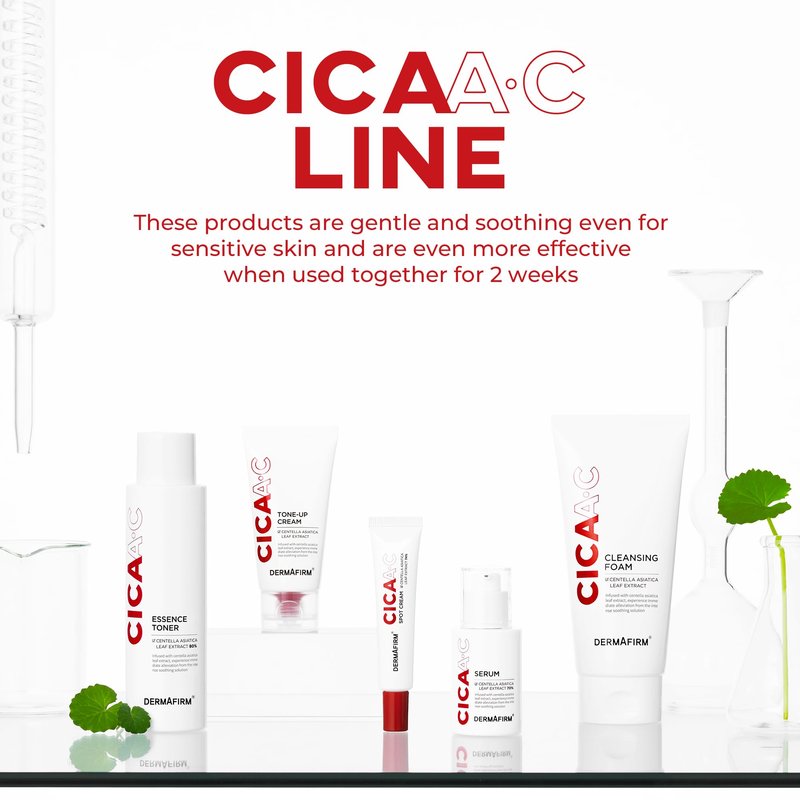 DERMAFIRM Cica AC Cleansing Foam 5.29 oz | Glycolic Acid Face Wash Niacinamide Face Wash Hydrating Facial Cleanser for Oily, Sensitive & Dry Skin | Korean Skincare Water Based Cleanser for Women & Men
