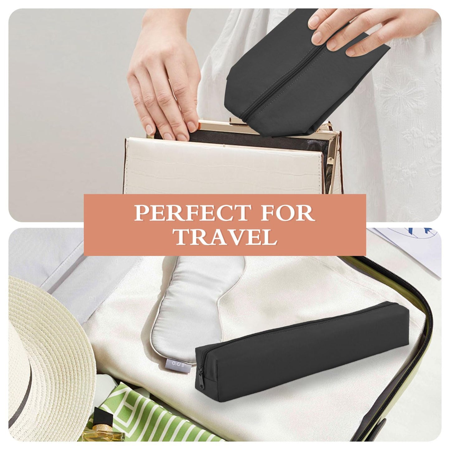 Suafrnut Professional Hot Hair Tools Organizer Bag Portable Travel Heat Resistant Storage Case Pouch for Curling Irons, Flat Irons, Hair Straightener and Styling Tools(17.7" x 3.2"x 3.2")