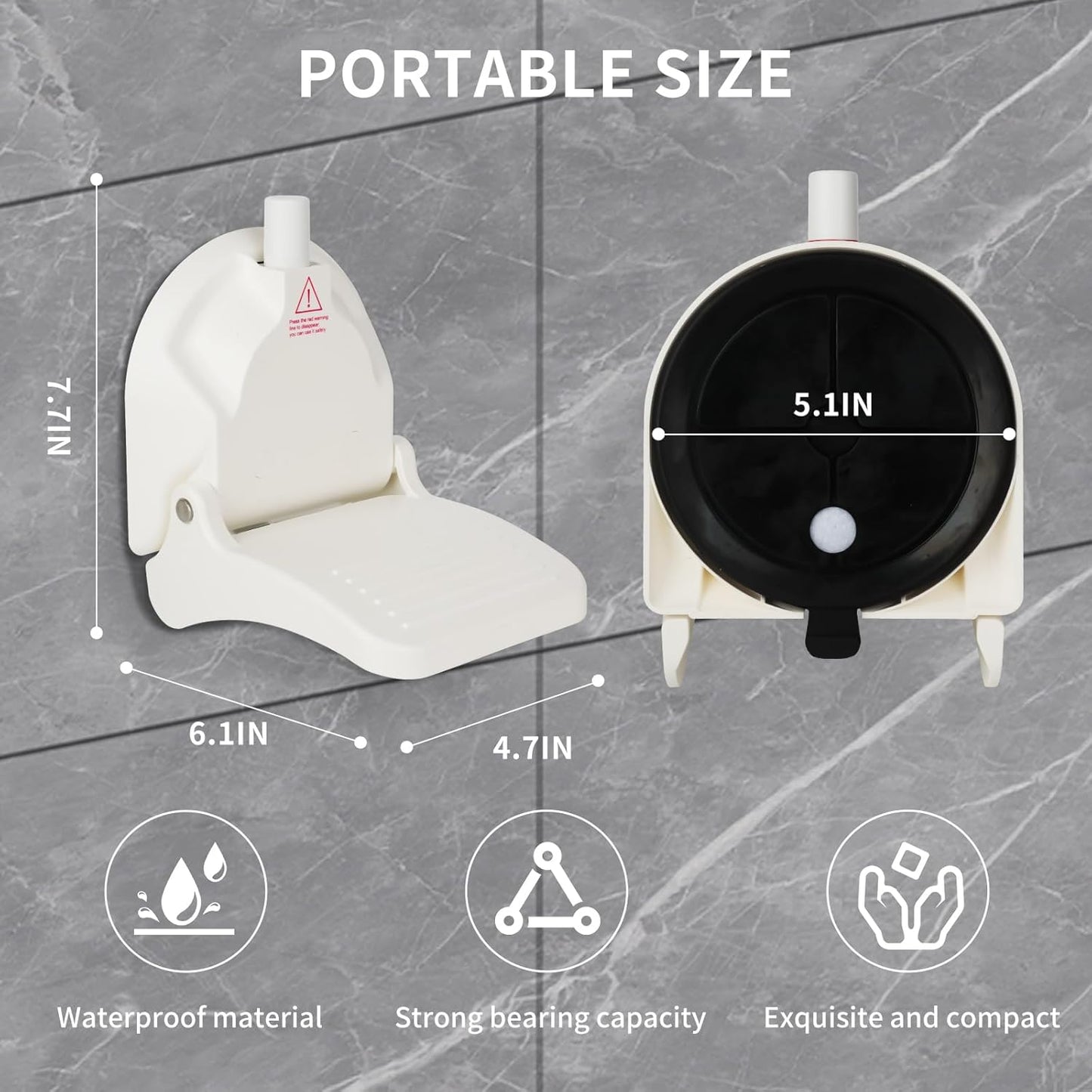 Skiennix Shower Foot Rest - Ideal for Shaving Legs | Portable Design for RV & Travel