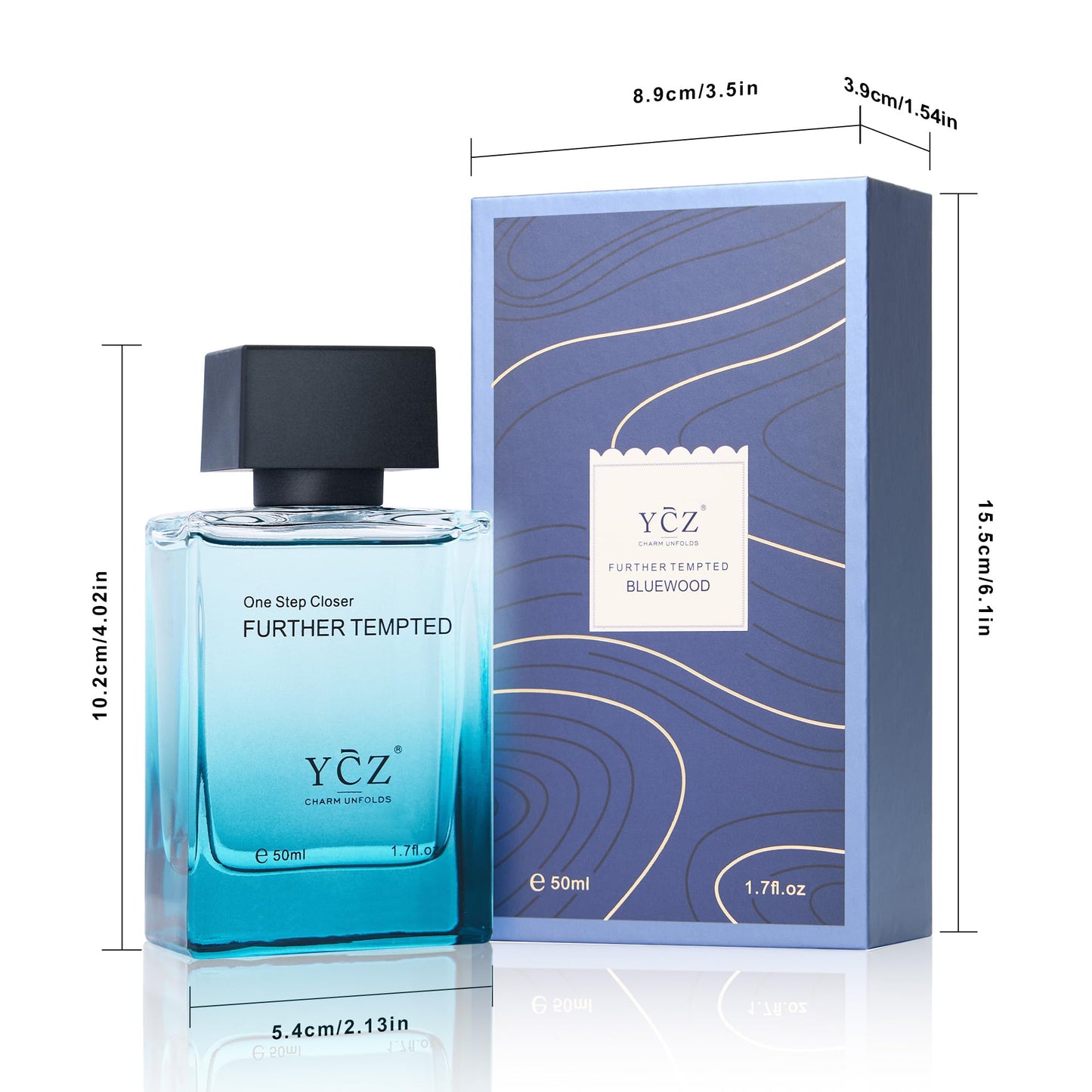 Ycz Men's Blue Wood Shadow Perfume for Men, 1.7 oz. Long Lasting Eau De Parfum Cologne For Men, Daily Use Men's Casual Cologne, A Signature Scent Great Holiday Gift A Gift for Any Occasion