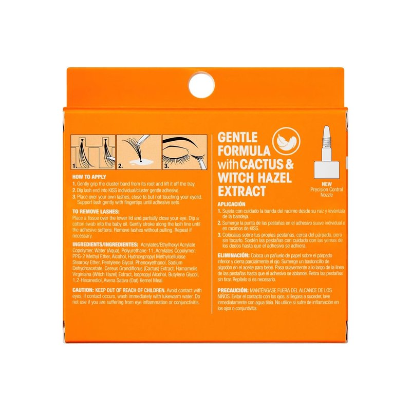 Kiss SuperStick Lash Cluster Adhesive - Gentle Waterproof Formula with Cactus & Witch Hazel, 7-Day Hold, 6.5g