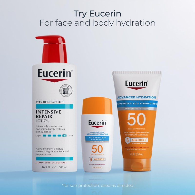 Eucerin Intensive Repair Body Lotion for Dry, Flaky Skin, Urea Enriched Body Moisturizer, 16.9 FL OZ Pump Bottle