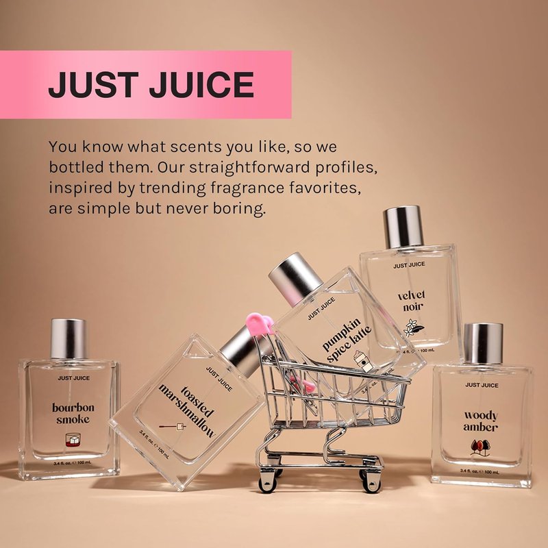 Just Juice Velvet Noir - Crisp Jasmine Perfume for Women & Men - Floral Musk Travel Size 0.33 oz