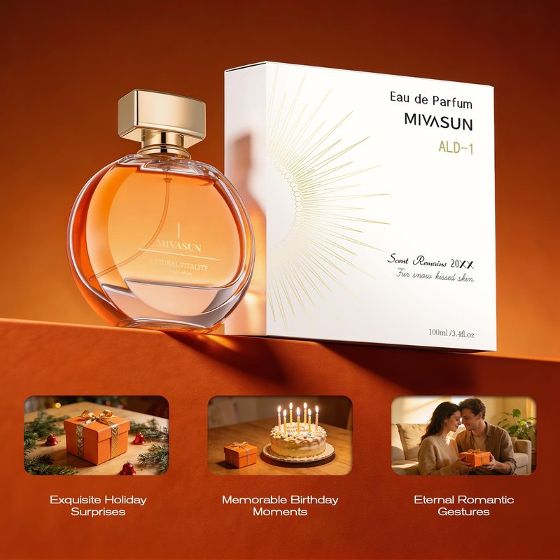 MivaSun Luxury Eau de Parfum, 100ml/3.4 fl.oz, Long Lasting Floral Fruity Perfumes for Women with Honeydew, Orchid & Rose, Elegant Date Night & Daily Signature Scent, Getter Gift for Date & Work